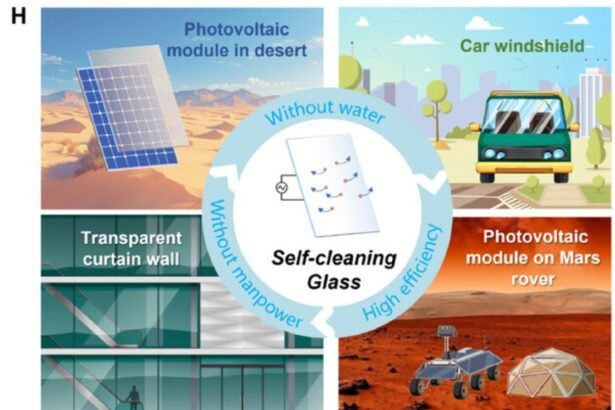 Electrically-Powered Self-Cleaning Glass: A Dust-Free Solution in Seconds