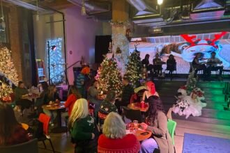 Techy Transformation: A Festive Elf Hideaway Pops Up in a Swanky Former Headquarters